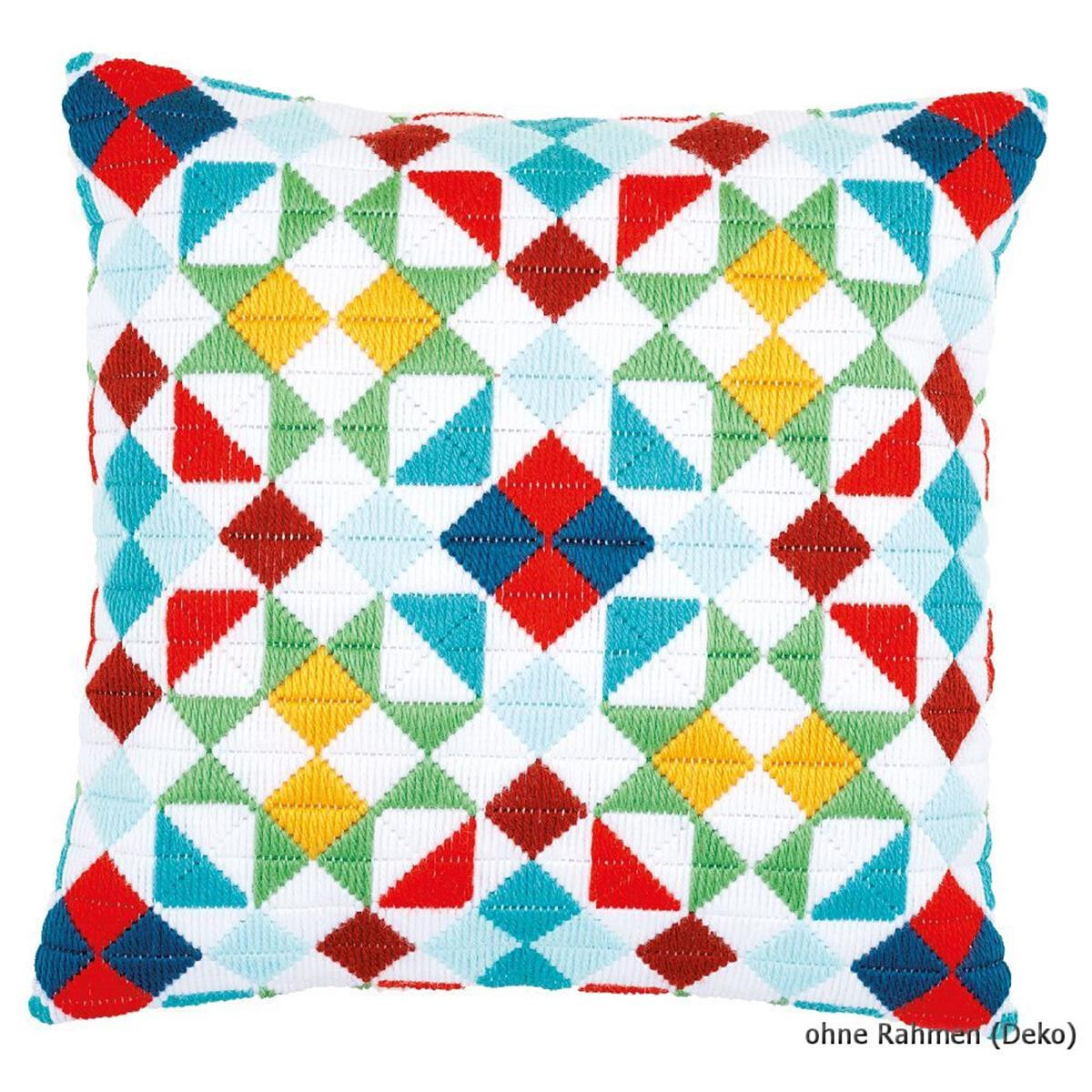 Vervaco Long stitch kit cushion Rhombuses, DIY
