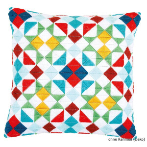 Vervaco Long stitch kit cushion Rhombuses, DIY