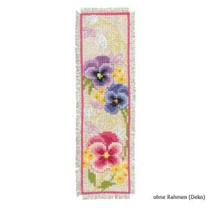Vervaco Bookmark counted cross stitch kit Violets kit of...