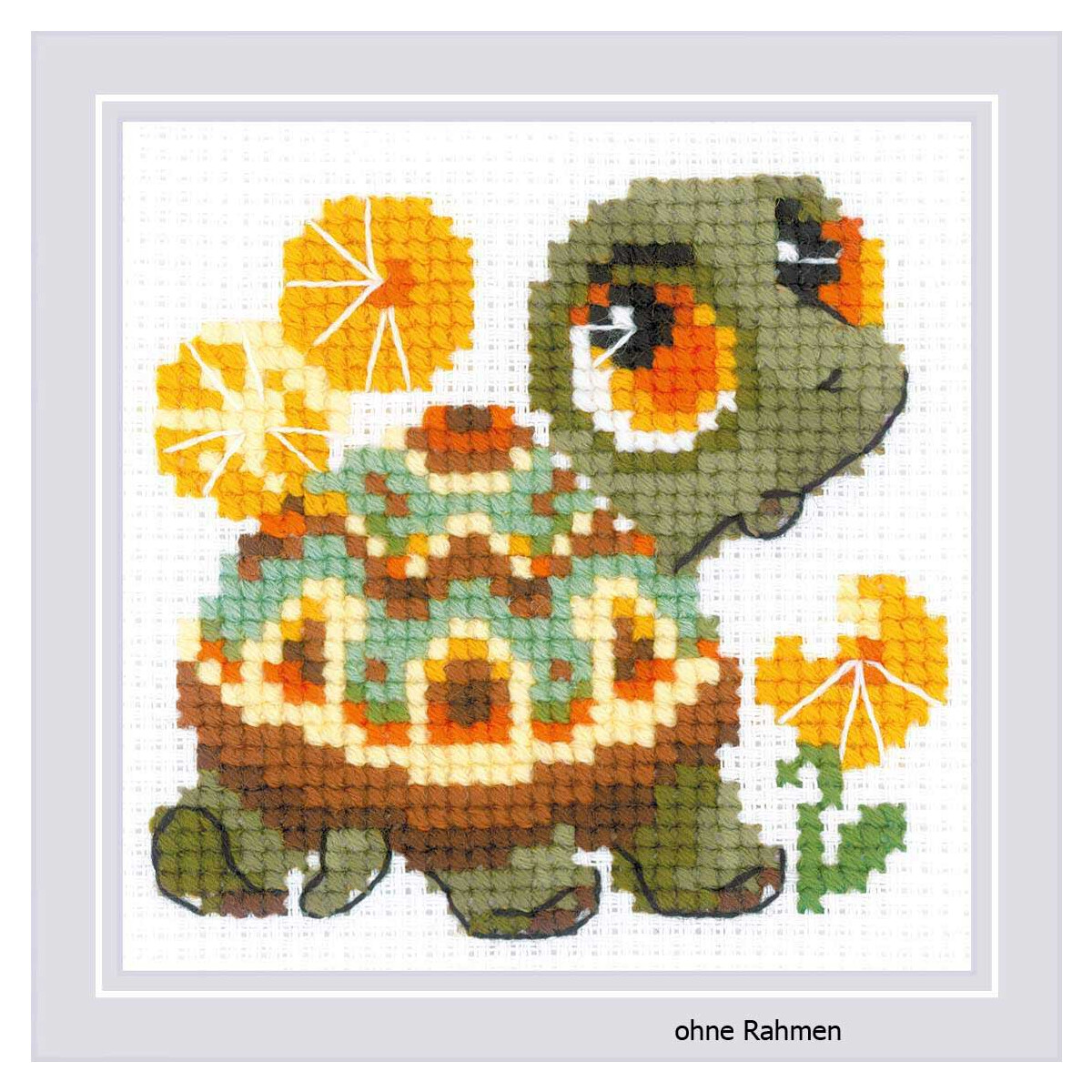 Riolis counted cross stitch Kit Little Turtle, DIY