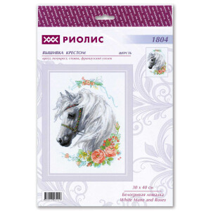 Riolis counted cross stitch Kit White Mane and...