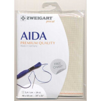 AIDA Zweigart Precute 14 ct. Stern Aida 3706 color 770 patinum, fabric for cross stitch 48x53cm