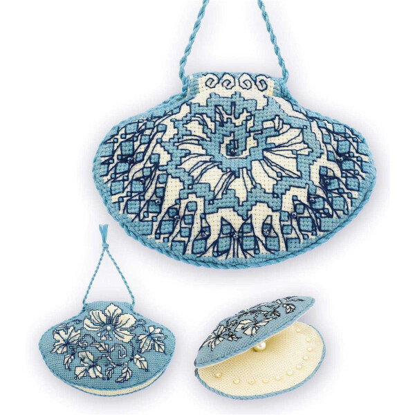 "Shell Pincushion" embroidery kit cross stitch Riolis