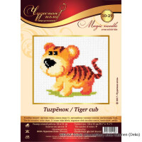 Magic Needle Counted cross stitch kit Tiger Cub, 12 x 11cm