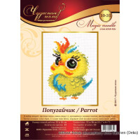 Magic Needle Counted cross stitch kit Parrot, 11 x 16cm