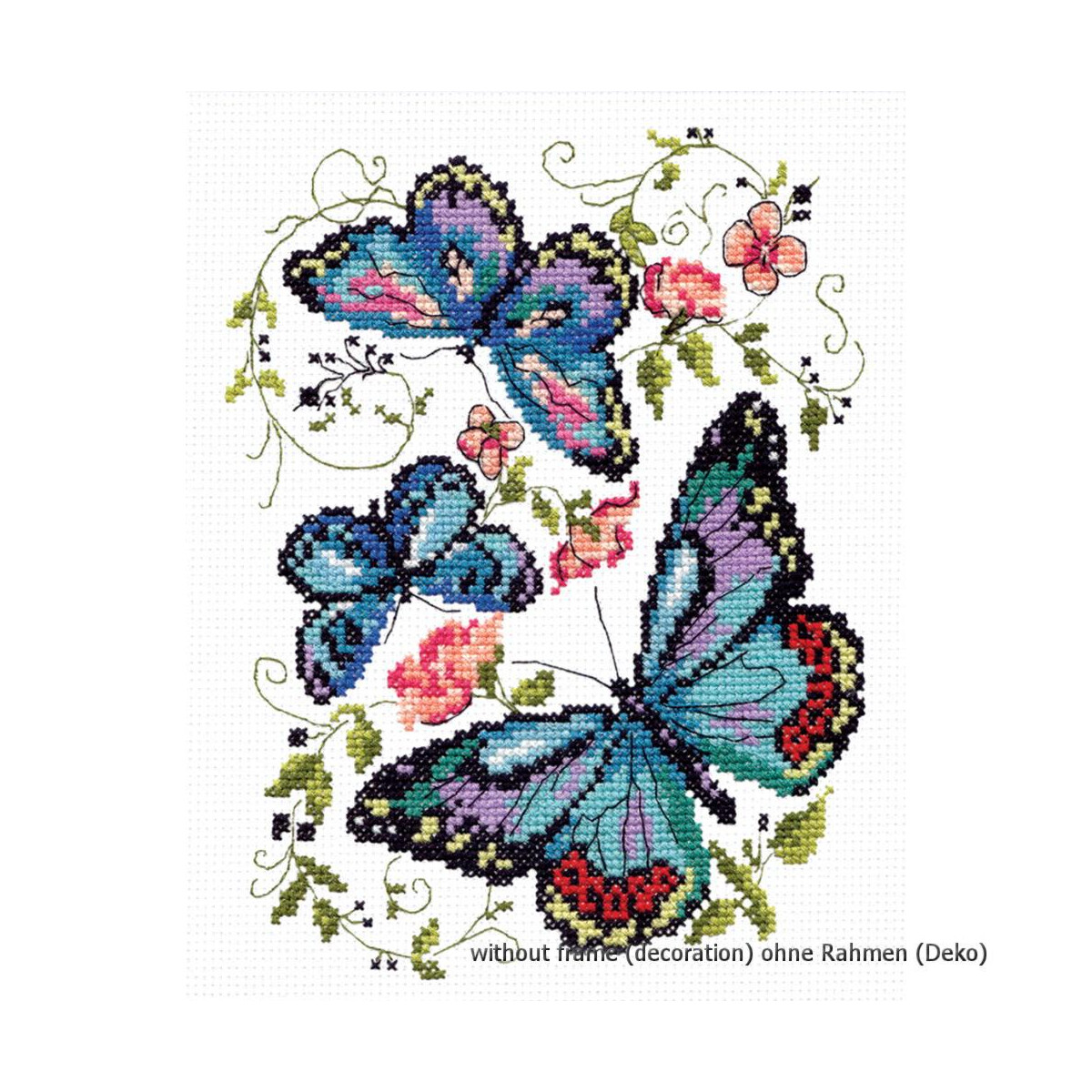 Magic Needle Counted cross stitch kit Blue Butterflies,...
