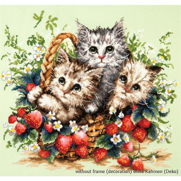 Набор для вышивания крестом "Милые котята", счетная схема, 35х31см