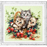Набор для вышивания крестом "Милые котята", счетная схема, 35х31см