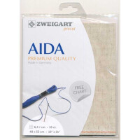AIDA Zweigart Precute 16 ct. Rustico-Aida 3321 цвет 54, счетная ткань для вышивания крестиком 48x53см