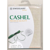 Evenweave Fabric Cashel Zweigart Precute 28 ct. 3281 100% Linen color 52 natur 48x68 cm