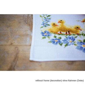 Vervaco Aida juego de bordado de caminos de mesa "Chicks", patrón de conteo