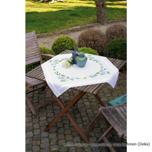 Vervaco tablecloth stitch embroidery kit Leaves & grasses , stamped, diy