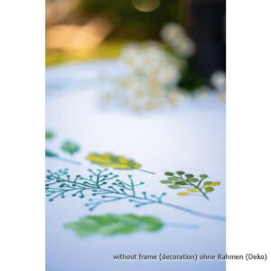 Vervaco tablecloth stitch embroidery kit Leaves & grasses , stamped, diy