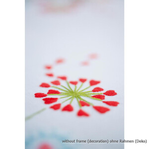 Vervaco Bedruckte Tischdecke Stickset "Blumen", Stickbild vorgezeichnet