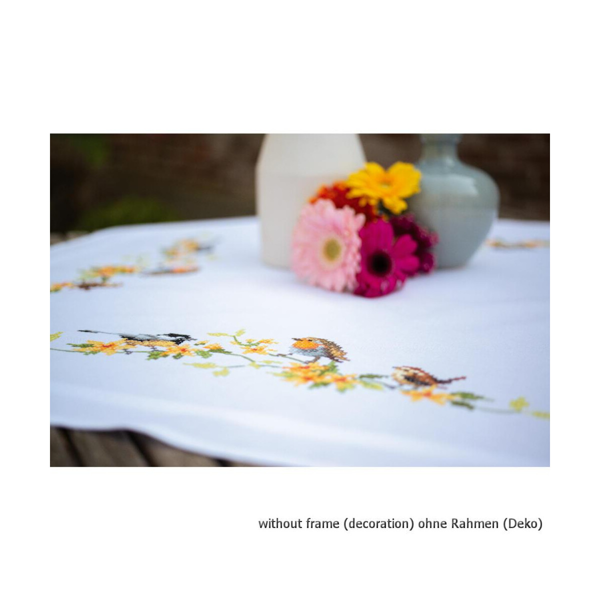 Vervaco tablecloth stitch embroidery kit Domestic song...