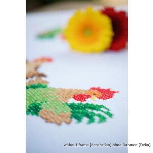 Vervaco tablecloth stitch embroidery kit Chicken Family ,...