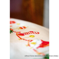 Vervaco Conjunto de bordado de manteles impresos "Christmassy", cuadro de bordado dibujado