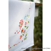 Vervaco Conjunto de bordados para caminos de mesa impresos "Flores", patrón de bordado dibujado