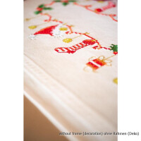 Набор для вышивания Vervaco с напечатанным дизайном скатерть раннер "Christmasassy", предварительно нарисованный дизайн вышивки