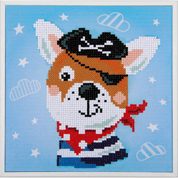 Vervaco Diamond painting kit Pirate dog, DIY