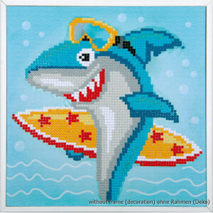 Vervaco : peinture sur diamant "Surfing shark"...
