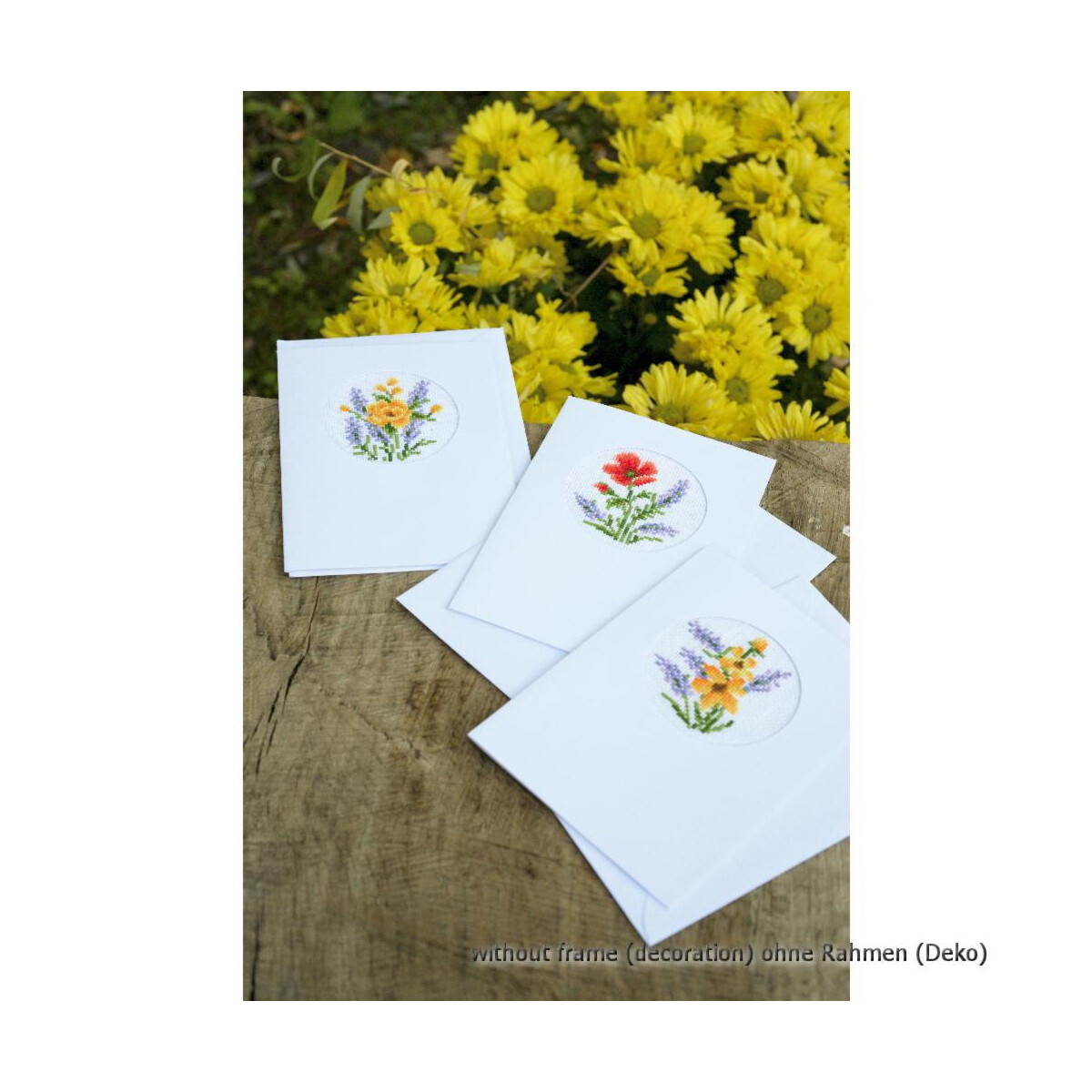 Набор поздравительных открыток Vervaco "Цветы и...