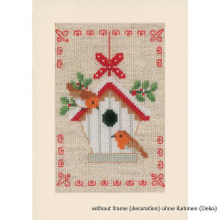 Vervaco Grußkarten Stickset "Weihnachtlich" 3er Set, Zählmuster