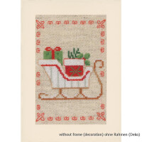 Vervaco Набор для вышивания для поздравительных открыток "Рождество" Набор из 3 штук, счетный крест