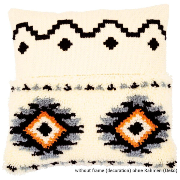Vervaco Latch hook & stitch kit cushion Ethnic, stamped, DIY