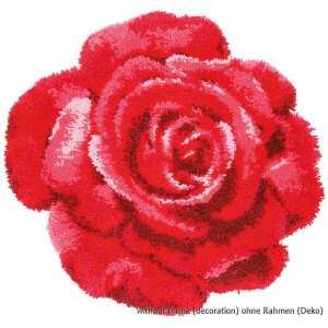 Vervaco Knüpfformteppich "Rote Rose"