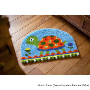 Vervaco Latch hook shaped carpet kit Turtle, stamped, DIY