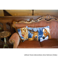 Vervaco Latch hook kit cushion Deer, stamped, DIY