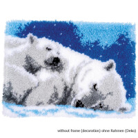 Vervaco Latch hook rug kit Nice Polar bears, stamped, DIY