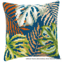 Vervaco stamped cross stitch kit cushion Leaves, DIY