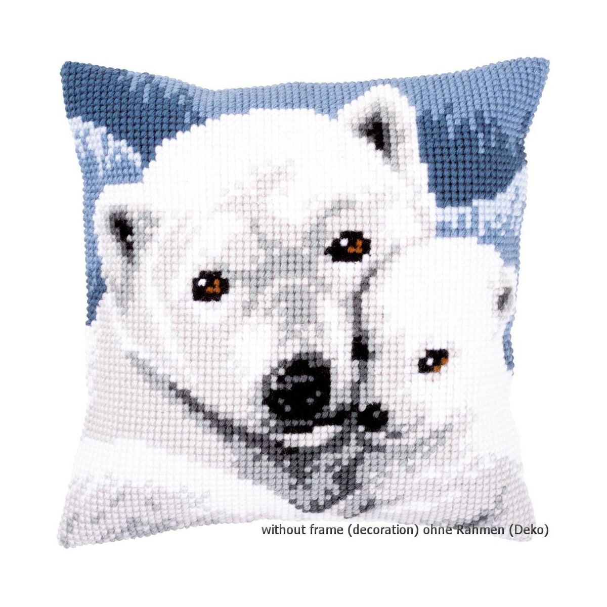 Vervaco stamped cross stitch kit cushion Ice bear, DIY