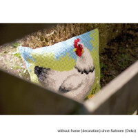 Подушка для вышивания крестом Vervaco "Цыпленок II", дизайн вышивки предварительно нарисован