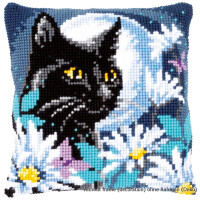 Vervaco stamped cross stitch kit cushion Cat in the Night, DIY
