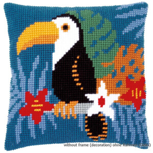Vervaco stamped cross stitch kit cushion Toucan, DIY
