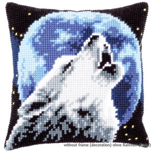 Vervaco stamped cross stitch kit cushion Wolf , DIY