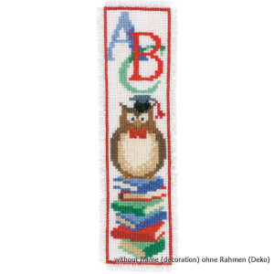 Vervaco Bookmark counted cross stitch kit ABC set of 2, DIY