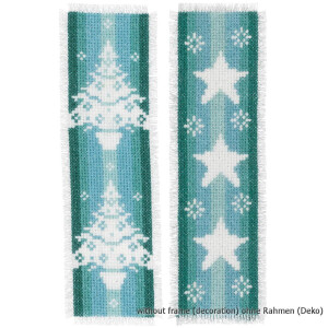 Vervaco Bookmark counted cross stitch kit Winter set of...