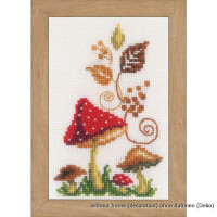 Vervaco Miniature counted cross stitch kit Autumn idyll set of 3, DIY