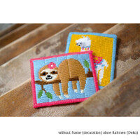 Vervaco stamped long stitch kit Sweet sloth, DIY