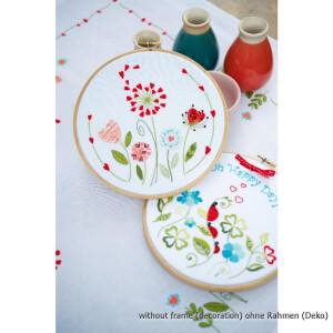Vervaco stamped stitch kit Flowers with frame, DIY