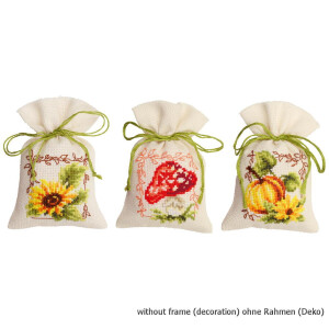 Vervaco Herbal bags counted cross stitch kit Autumn Set...