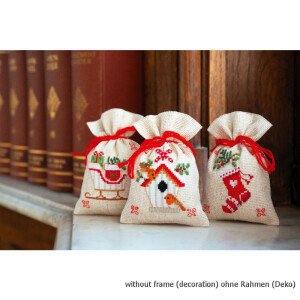 Vervaco Herbal bags counted cross stitch kit Christmassy...