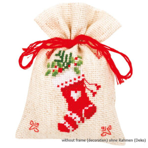 Vervaco Herbal bags counted cross stitch kit Christmassy set of 3, DIY