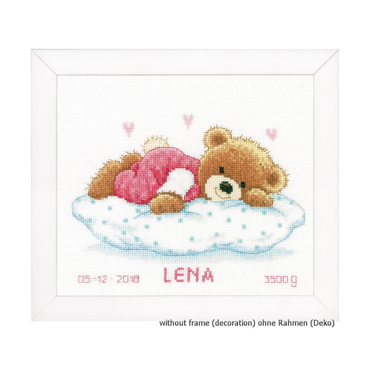 Vervaco counted cross stitch kit Bears, DIY