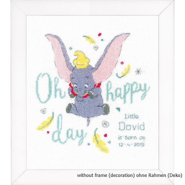 Vervaco paquet de broderie compte motif "Disney Dumbo Oh happy day i