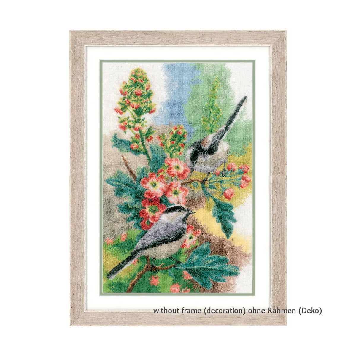 Vervaco counted cross stitch kit Birds & flowers, DIY